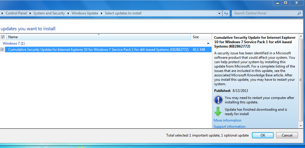 download update internet explorer